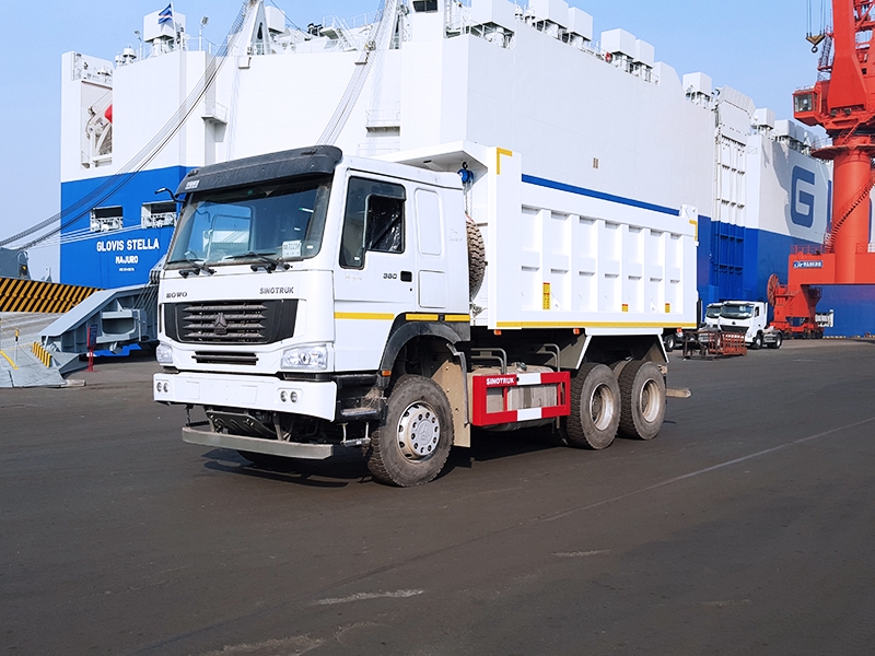 SINOTRUK vehicles inspection at Chinese port before deliverd to Algeria.