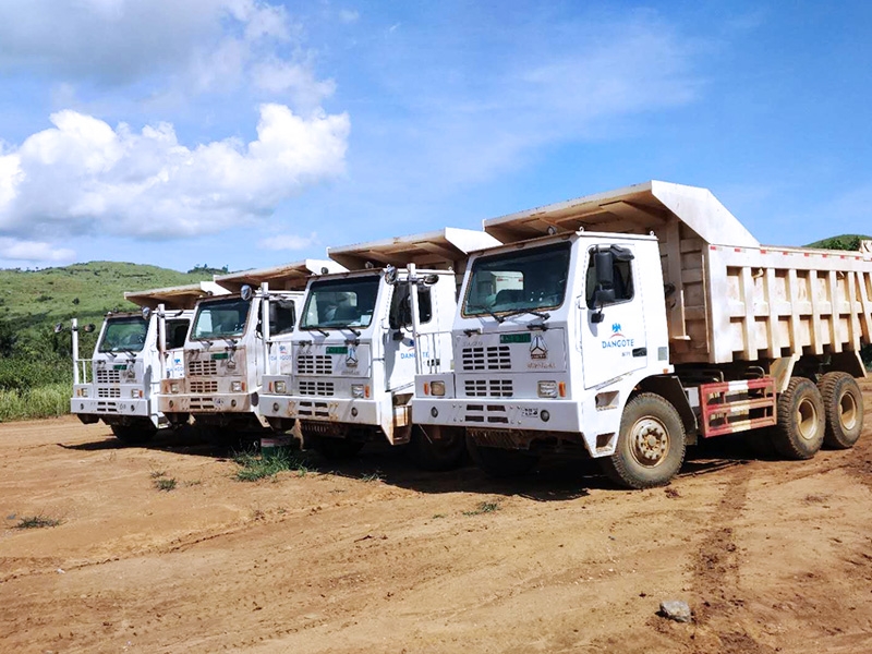 刚果布最大的水泥公司作为中国重汽的老用户，其用于原材料运输的矿用卡车均采用的是中国重汽的卡车