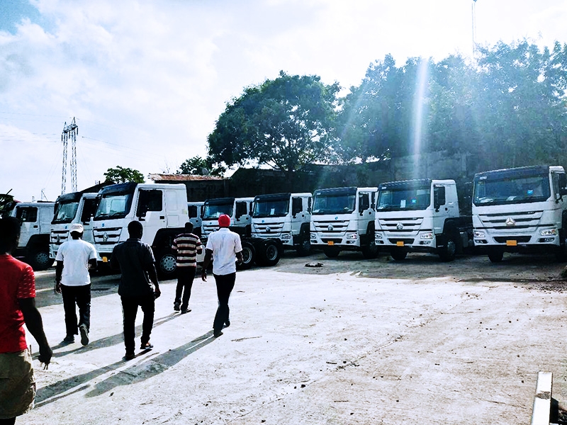The show room of SINO ERA LIMITED is located in Dar es salaam with all kinds of trucks and trailers,spare parts and after sales maintenance.