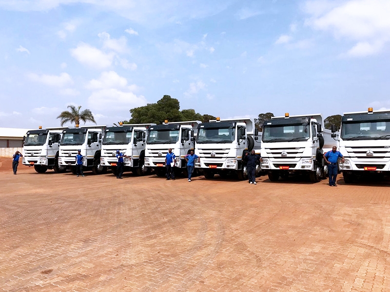 SINOTRUK vend des camions benne en masse en Afrique du Sud.
