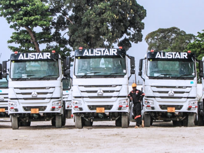 L’exposition des camions pour un client important en Tanzanie et en Zambie - ALISTAIR JAMES COMPANY LIMITED Trucking. Ces camions sont utilisés pour le transport de longue distance, et ils vont passer plusieurs pays en route, y compris la Tanzanie...