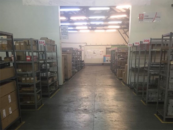 Spare parts warehouse of CFAO RDC